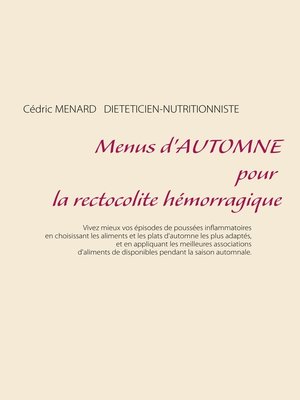 cover image of Menus d'automne pour la rectocolite hémorragique